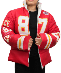 Taylor Swift Kelce 87 Chiefs Puffer Jacket