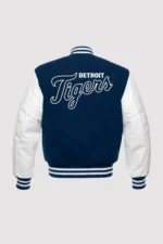 Detroit Tigers Blue and White Letterman Jacket