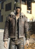 Fallout 4 Bomber Leather Brown Jacket