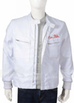 Ford vs Ferrari Christian Bale White Jacket