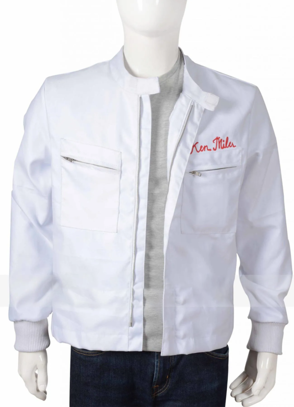 Ford vs Ferrari Christian Bale White Jacket
