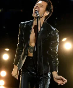 Harry Styles Leather Blazer