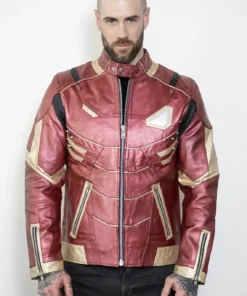 Iron Man Armor Platinum Leather Jacket
