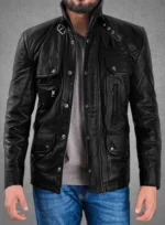 Jensen Ackles Supernatural Black Leather Jacket
