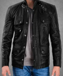 Jensen Ackles Supernatural Black Leather Jacket