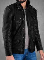 Jensen Ackles Supernatural Black Leather Jacket