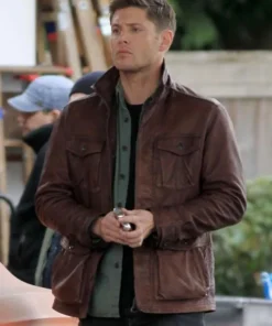 Jensen Ross Ackles Supernatural Season 7 Leather Jacket