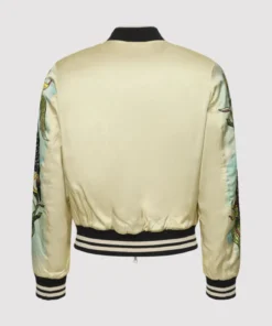 John Legend Embellished Bird Print Bomber Jacket
