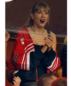 Taylor Swift Chiefs Red and Black Windbreaker Jacket