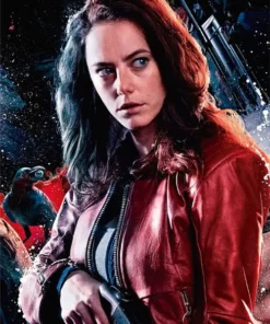 Kaya Scodelario Resident Evil Leather Jacket