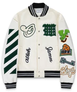 Lebron James Off White Varsity Jacket