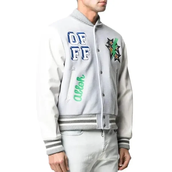 Lil Durk off-White Varsity Jacket