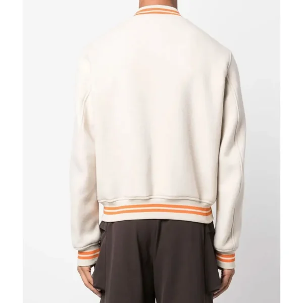 OW Logo-Patch Off-White Varsity Jacket