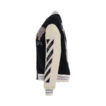 Off-White Black and Off White Varsity Jacket