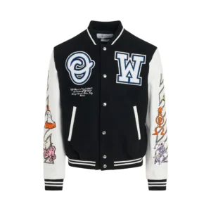 Off-White Black and White Varsity Jacket