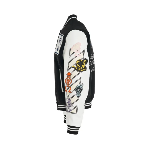 Off-White Black and White Varsity Jacket
