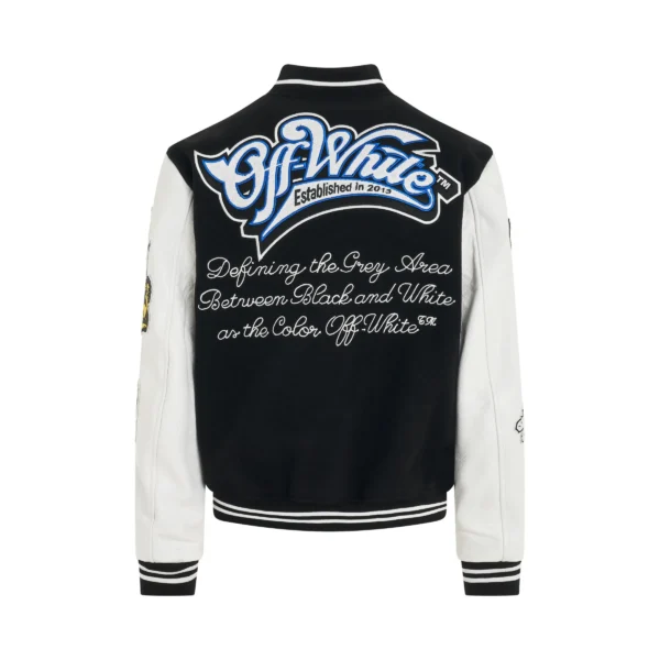 Off-White Black and White Varsity Jacket