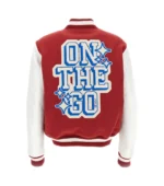 Off-White Red and White Varsity Jacket