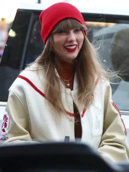 Taylor Swift Blank Canvas Project X Kilo Kish Bouclé Varsity Jacket