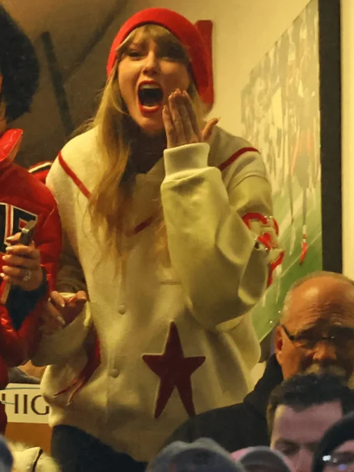 Taylor Swift Blank Canvas Project X Kilo Kish Bouclé Varsity Jacket