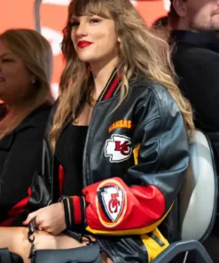 Taylor Swift Chiefs Leather Bomber Jacket