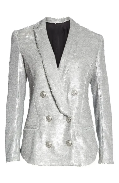 Taylor Swift Eras Tour Silver Sequin Blazer