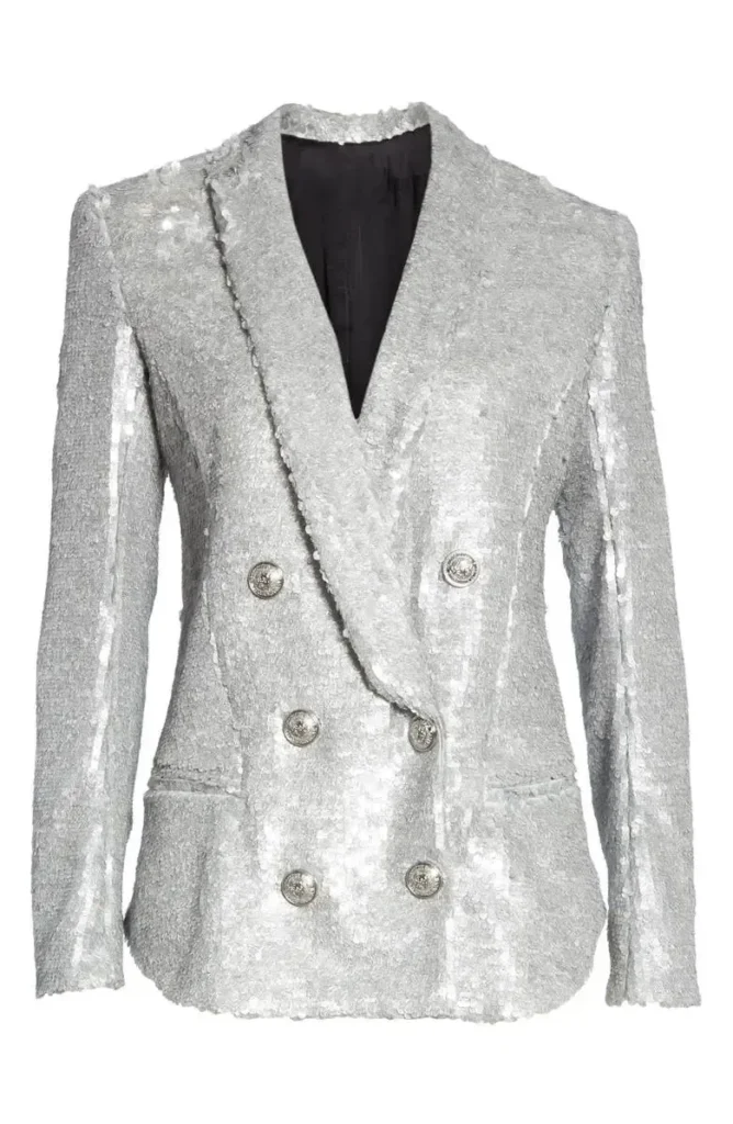 Taylor Swift Eras Tour Silver Sequin Blazer