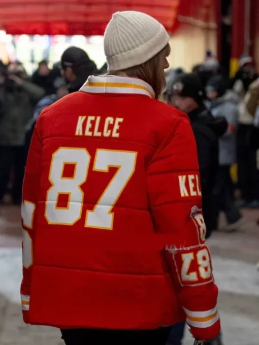 Taylor Swift Kelce 87 Chiefs Puffer Jacket