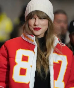 Taylor Swift Kelce 87 Chiefs Puffer Jacket
