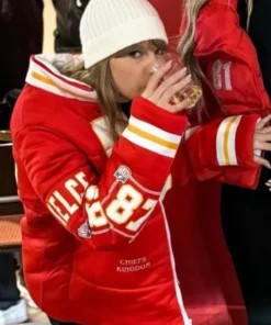 Taylor Swift Kelce 87 Chiefs Puffer Jacket
