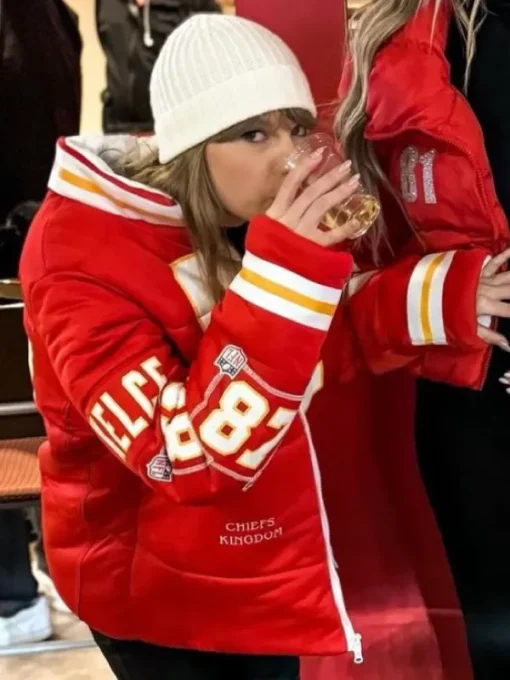 Taylor Swift Kelce 87 Chiefs Puffer Jacket