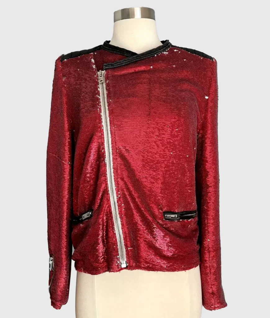 Taylor Swift New Years Eve Red Sequin Jacket