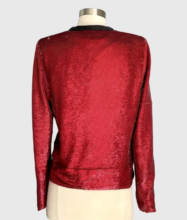 Taylor Swift New Years Eve Red Sequin Jacket