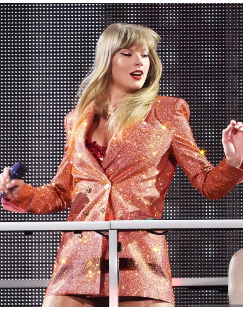 Taylor Swift The Eras Tour Paris Sequin Orange Blazer
