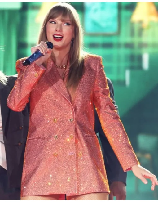 Taylor Swift The Eras Tour Paris Sequin Orange Blazer