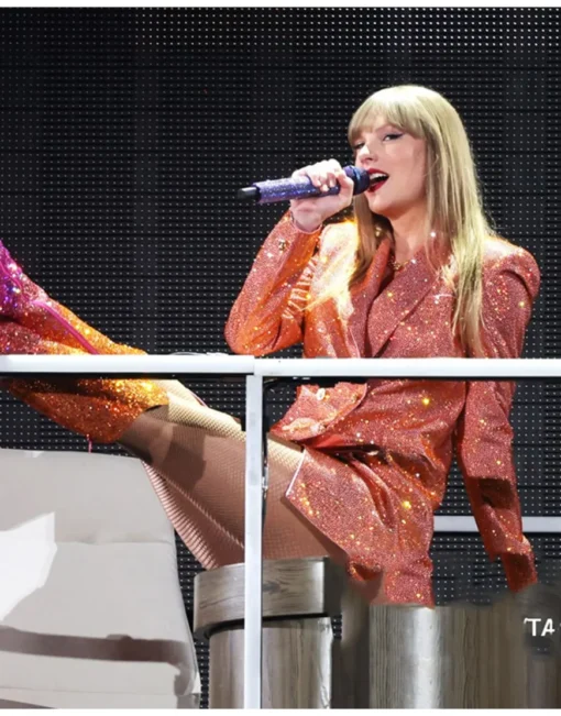Taylor Swift The Eras Tour Paris Sequin Orange Blazer