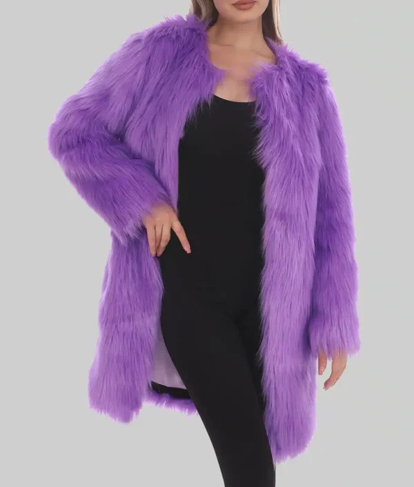 Taylor Swift The Eras Tour Purple Fur Coat