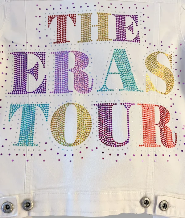 Taylor Swift The Eras Tour Swiftie White Denim Jacket