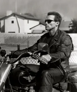 Terminator 2 Arnold Schwarzenegger Leather Jacket