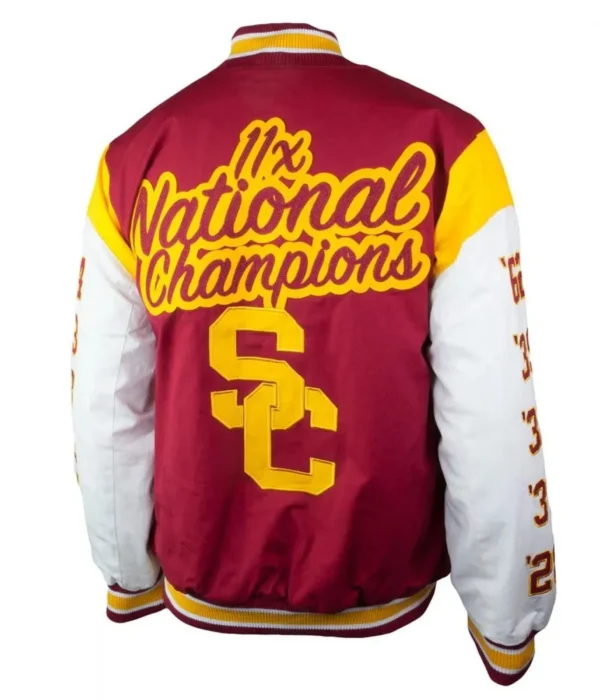 USC Trojans Cardinal 11x National Champions Varsity Jacket
