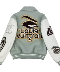 Louis Vuitton Aqua & White Varsity Jacket