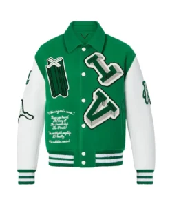 Louis Vuitton Green Varsity Jacket