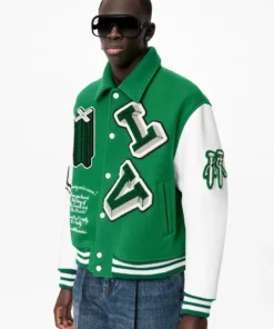Louis Vuitton Green Varsity Jacket