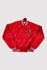 80’s Atlanta Falcons Red Satin Varsity Jacket