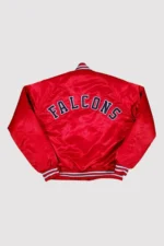 80’s Atlanta Falcons Red Satin Varsity Jacket