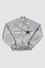 80’s Dallas Cowboys Silver Satin Varsity Jacket