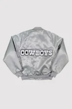 80’s Dallas Cowboys Silver Satin Varsity Jacket