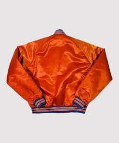 80’s Denver Broncos Orange Satin Varsity Jacket