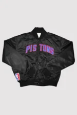 80’s Detroit Pistons Black Satin Varsity Jacket