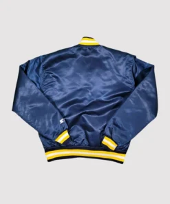 80’s Indiana Pacers Navy Blue Satin Varsity Jacket
